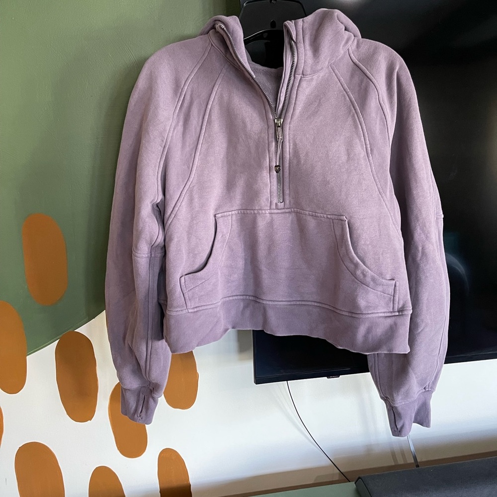 lululemon half zip scuba dusky lavender